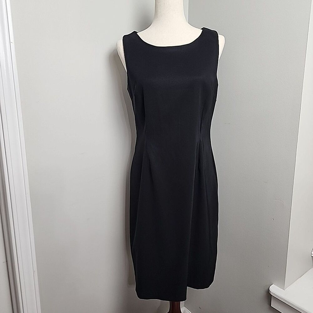 Christopher & Banks Women's Black Sleeveless Sheath Dress Size 8